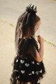 Konges Sløjd rochie fete HALLOWEEN GLITTER DRESS mini negru KS102179