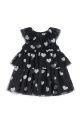 Konges Sløjd rochie fete HALLOWEEN GLITTER DRESS KS102179 negru AW24