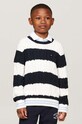 Detský sveter Tommy Hilfiger stredne hrubá tmavomodrá KB0KB09075.9BYH.128.176