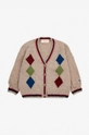 Bobo Choses cardigan con aggiunta di cotone bambini Diamonds 224AC120 beige AW24