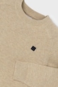 Mayoral sweter z domieszką wełny dziecięcy 311.5F.Mini.9BYH beżowy AW24