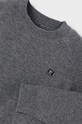 Mayoral sweter z domieszką wełny dziecięcy 311.5F.Mini.9BYH szary AW24