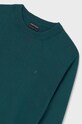 Mayoral sweter bawełniany dziecięcy 354.7C.Junior.9BYH turkusowy AW24