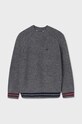 Mayoral sweter z domieszką wełny dziecięcy 7390.7A.Junior.9BYH szary AW24