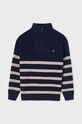 Mayoral sweter bawełniany dziecięcy 7391.7A.Junior.9BYH granatowy AW24