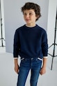 Mayoral sweter bawełniany dziecięcy 7392.7C.Junior.9BYH granatowy