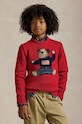 Παιδικό πουλόβερ από μείγμα μαλλιού Polo Ralph Lauren με μείγμα μαλλιού κόκκινο 323951155001