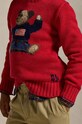 Παιδικό πουλόβερ από μείγμα μαλλιού Polo Ralph Lauren 323951155001 κόκκινο