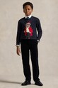 Παιδικό βαμβακερό πουλόβερ Polo Ralph Lauren 323951416001 σκούρο μπλε
