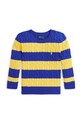 Παιδικό βαμβακερό πουλόβερ Polo Ralph Lauren 322861966008 σκούρο μπλε AW24