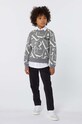 Karl Lagerfeld sweter z domieszką wełny dziecięcy z domieszką wełny szary Z30250.162.174