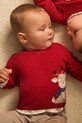 Mayoral Newborn sweter z domieszką wełny niemowlęcy z domieszką wełny czerwony 2306.1K.Newborn.9BYH
