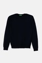 United Colors of Benetton sweter z domieszką wełny dziecięcy melanż granatowy 1032C106W.G.Seasonal