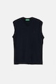 Παιδικό γιλέκο από μείγμα μαλλιού United Colors of Benetton λεπτό σκούρο μπλε 1032C400H.G.Seasonal