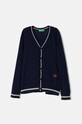 United Colors of Benetton cardigan cu amestec de lână pentru copii cu modele bleumarin 1LQZH600D.P.Seasonal