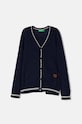 Dječji kardigan s dodatkom vune United Colors of Benetton Planet friendly mornarsko plava 1LQZH600D.P.Seasonal