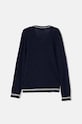 Dječji kardigan s dodatkom vune United Colors of Benetton 1LQZH600D.P.Seasonal mornarsko plava AW24