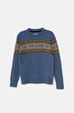 Детский свитер с примесью шерсти Pepe Jeans DEAN с добавлением шерсти голубой PB701227