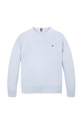 Детский хлопковый свитер Tommy Hilfiger KB0KB09466.9BYH.128.176 голубой AW24