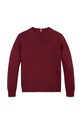 Dječji pamučni pulover Tommy Hilfiger KB0KB09466.9BYH.128.176 bordo AW24