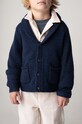 Vuneni dječji kardigan Donsje Kicher Merino Wool Cardigan bez uzorka mornarsko plava 4090400.