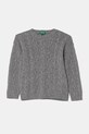 Вовняний дитячий светр United Colors of Benetton вовна сірий 1344G100R.P.Seasonal