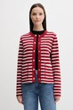 Tommy Hilfiger cardigan reversibile WW0WW40846 rosso AW25