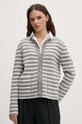 Tommy Hilfiger kardigan dwustronny WW0WW40846 szary AW24
