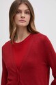 Vlnený kardigán Tommy Hilfiger burgundské WW0WW42140