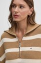 Tommy Hilfiger sweter bawełniany beżowy WW0WW42141