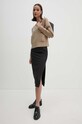 Вовняний светр Tommy Hilfiger WW0WW42149 бежевий AW24