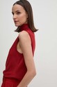 Vlněná vesta Tommy Hilfiger burgundské WW0WW42713