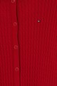 Odzież Tommy Hilfiger kardigan bawełniany WW0WW43329 czerwony