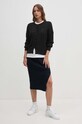 Bavlněný kardigan Tommy Hilfiger WW0WW43329 černá AW24