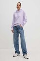 Calvin Klein Jeans bluza bawełniana J20J223534 fioletowy AW24