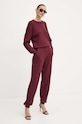 Patrizia Pepe sweter 8K0235.K207 bordowy AW24