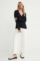 Marc O'Polo kardigan bawełniany M06202752433 czarny AW24