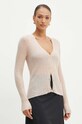 Boss Orange cardigan din lana roz 50518298