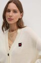 Шерстяной кардиган Dkny бежевый D2E4A117