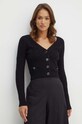 Guess cardigan con aggiunta di lana ISABELLE nero W4YR22.Z37L1