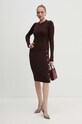 Pinko pulover de lana 104020.A15S maro AW24