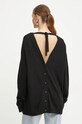 Pinko kardigan wełniany czarny 104049.A1A7