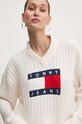 Svetr Tommy Jeans béžová DW0DW18528