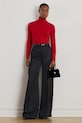 Odzież Lauren Ralph Lauren sweter z dodatkiem jedwabiu 200940470 czerwony