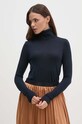 Lauren Ralph Lauren pulover din amestec de mătase bleumarin 200940470