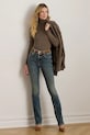 Odzież Lauren Ralph Lauren sweter z domieszką jedwabiu 200940470 brązowy
