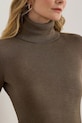 Lauren Ralph Lauren sweter z domieszką jedwabiu brązowy 200940470