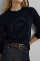 Bavlněný svetr Lauren Ralph Lauren námořnická modř 200940590
