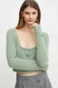 Pinko cardigan con aggiunta di lana verde 104341.A26V