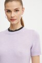 Pinko sweter wełniany fioletowy 104342.A277